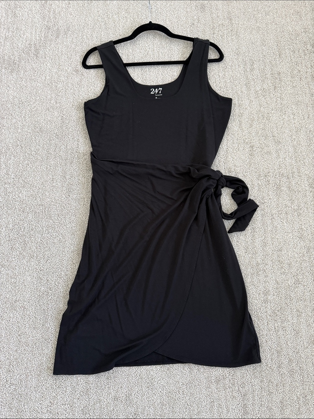 Little Black Tank Dress with Wrap Skirt